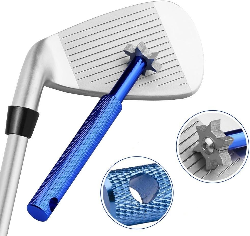 6-Tip Blue Golf Club Groove Sharpener Cleaner Iron Wedge 6 Carbide Tungsten Kit