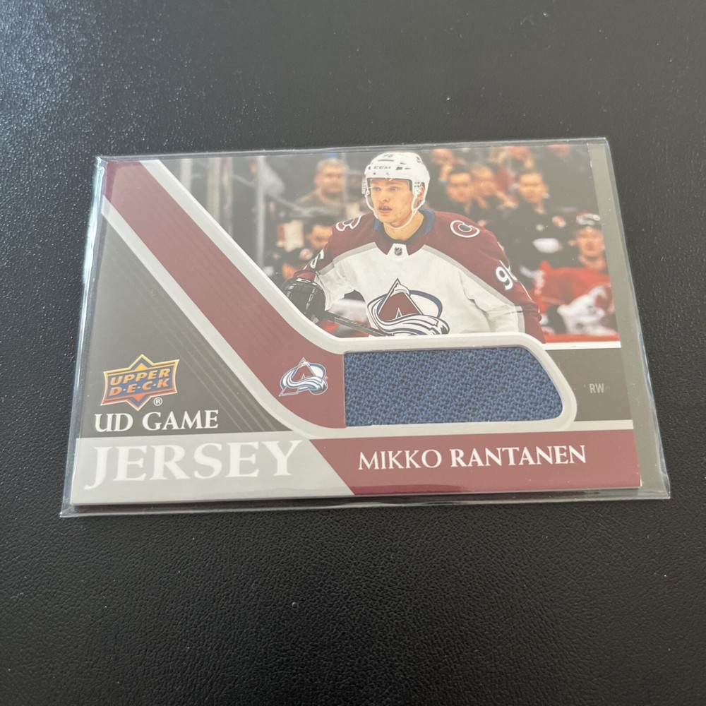 2020-21 Upper Deck Series 1 Mikko Rantanen Blue Game-Worn Jersey Card #GJ-MR SP