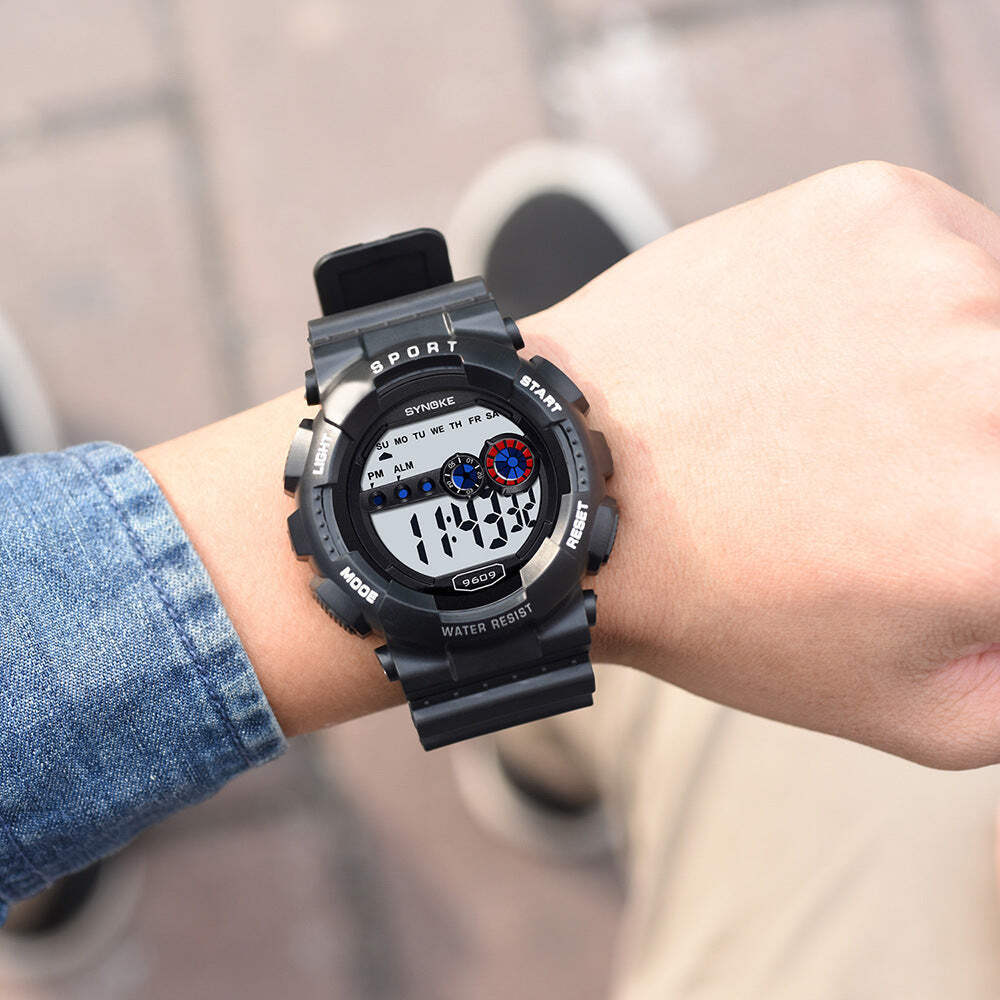 Men's Waterproof Sports Watch with Big Screen, Multi-Function Alarm, and Wrist S