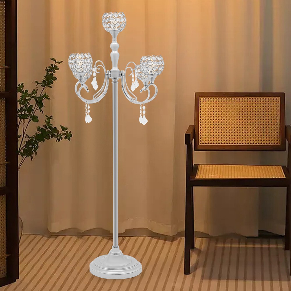 5 Arm 49 Inch Floor Candle Holder Wedding Centerpieces Party Decor Candlestick