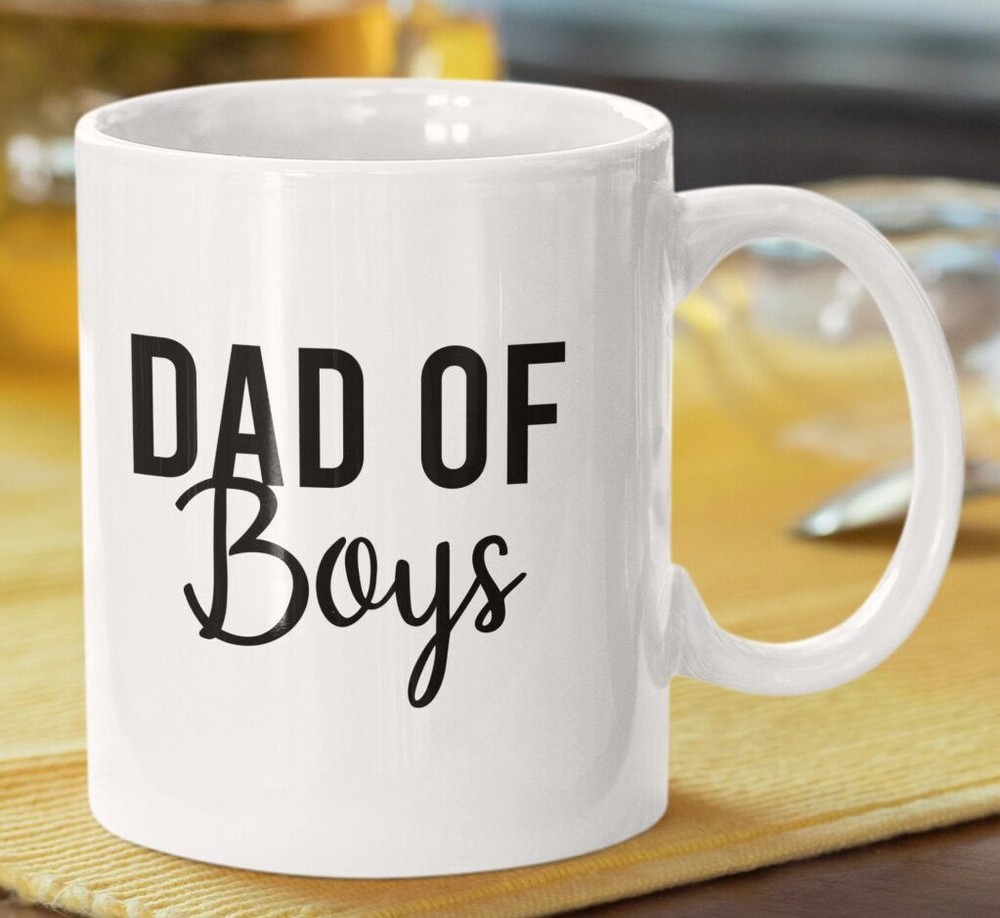 Gift From Son Funny Coffee Mug Dad Of Boys Fathers Day Mug Gift For New Dad Gift