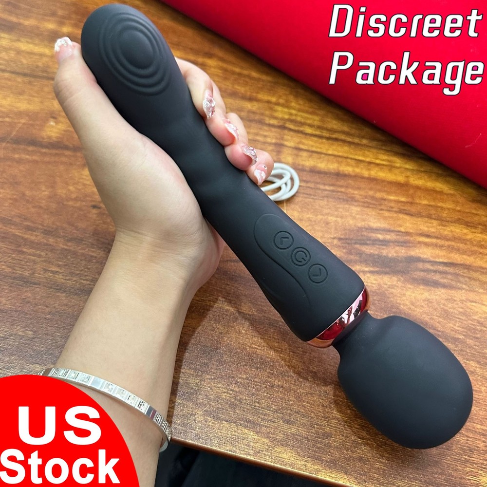 Handheld Massager Wand Vibrating Massage Full Body Therapy 2 Motor Dual Vibrator