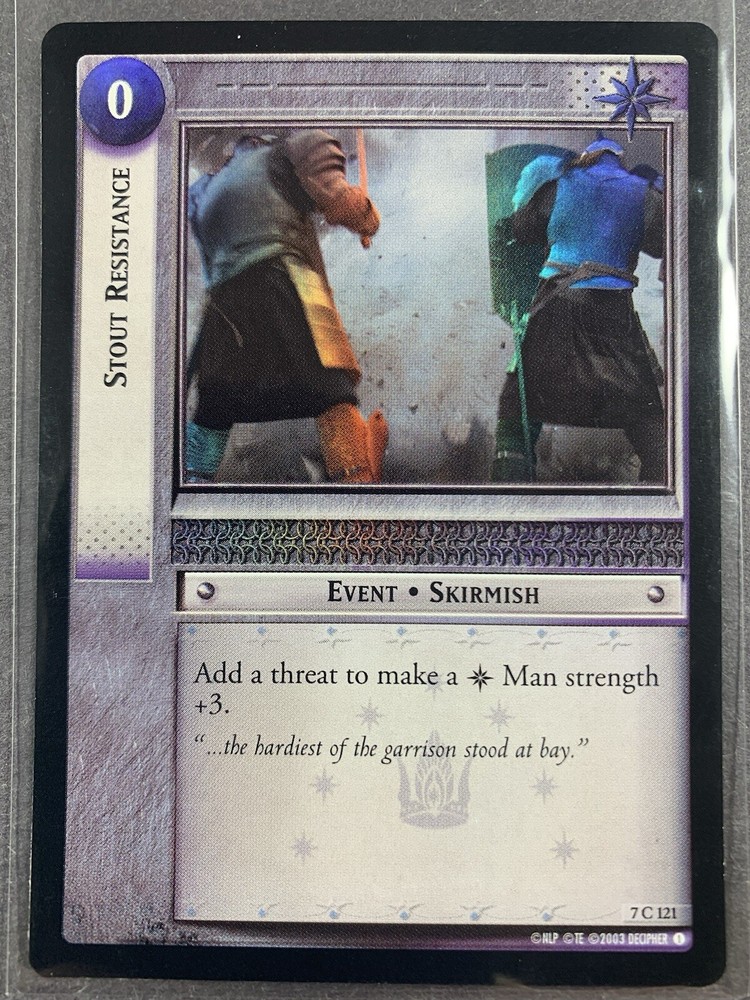 Decipher Lord of the Rings TCG FOIL - Stout Resistance - Never Played