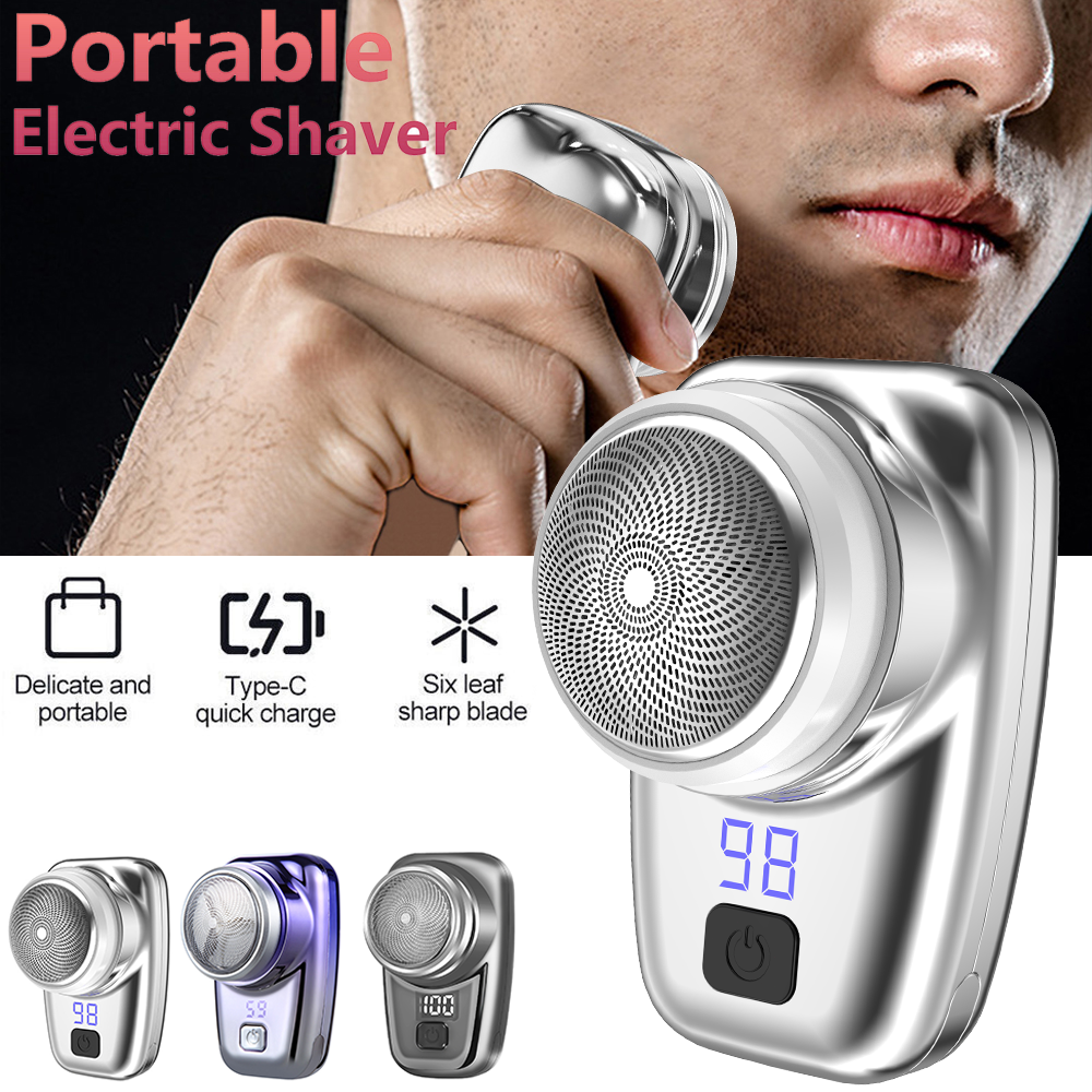 USA Mini Portable Beard Shaver Electric Cordless Men Beard Trimmer Waterproof BK
