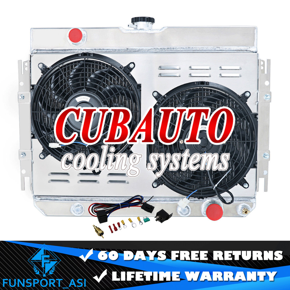 3 Rows Radiator Shroud Fan For 1963-1968 Chevy Bel Air Impala Chevelle El Camino