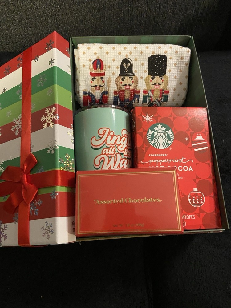 Curated Holiday Gift Box with Socks, Christmas Cocoa, Chocolate, and  Nutcracker