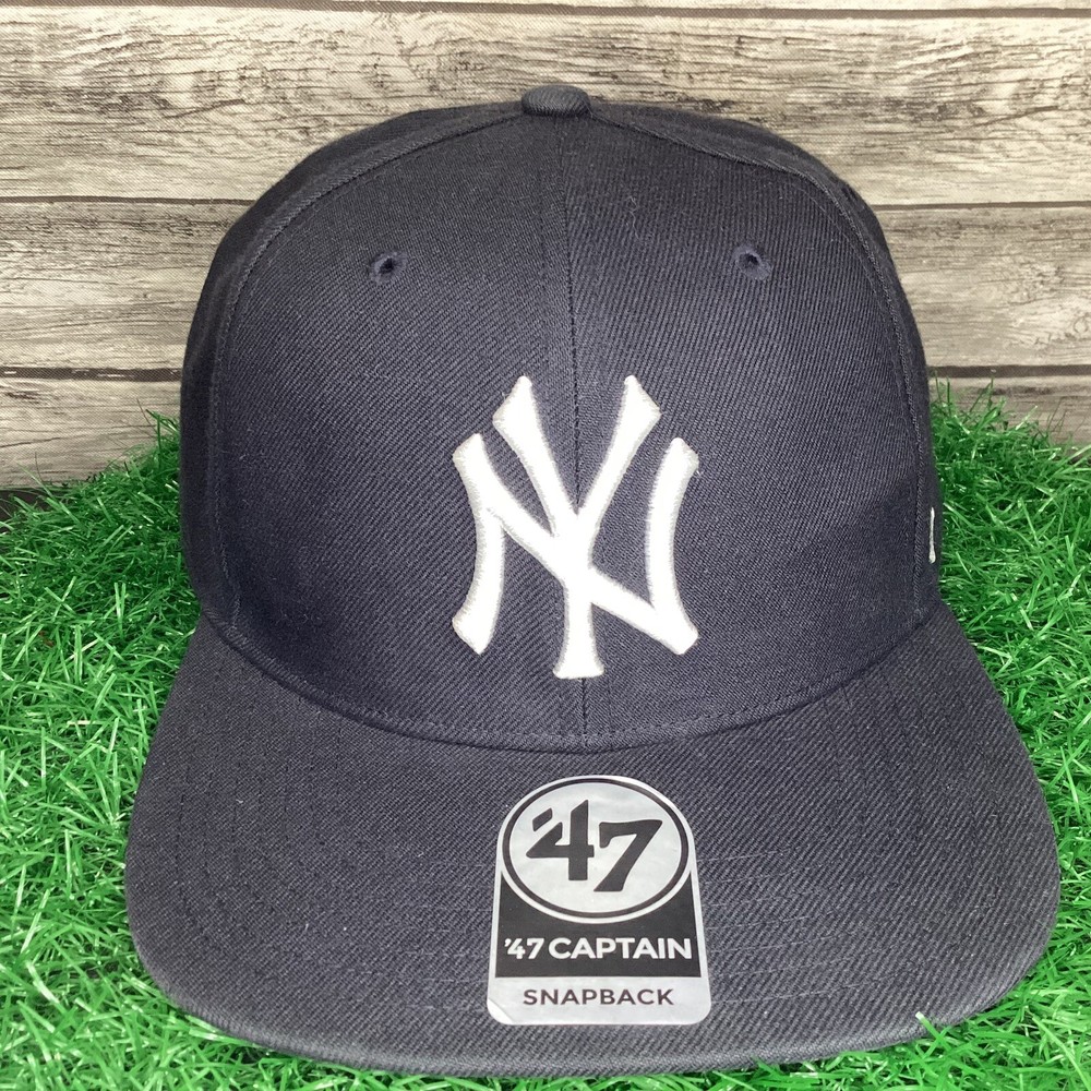 New York Yankees Snapback Hat Cap Black '47 Brand Captain MLB Baseball