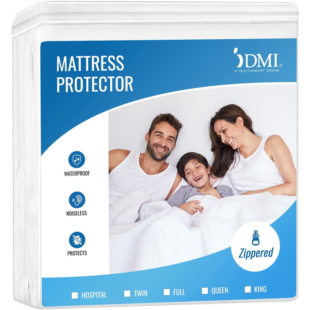 Waterproof Mattress Protector Cover Zippered Full Size Encased Protection  