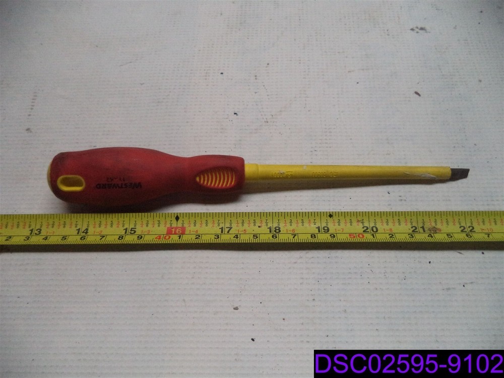 Westward 1/4 Inch x 5 Inch Flathead Screwdriver