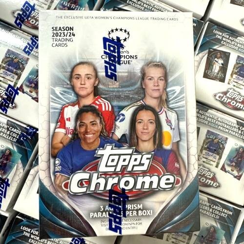 2023-24 Topps Chrome UWCL Women's Soccer Blaster Box, Factory Sealed Box!