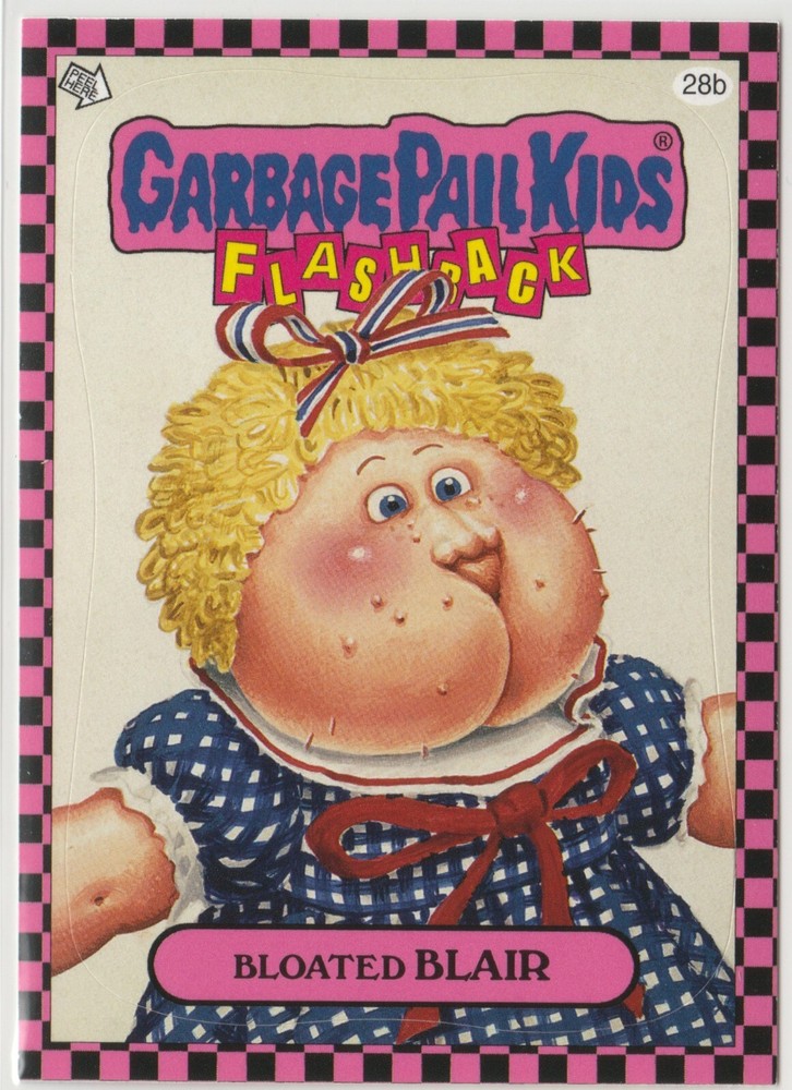 Bloated Blair Punk Pink Garbage Pail Kids GPK 2010 Flashback Series FB1