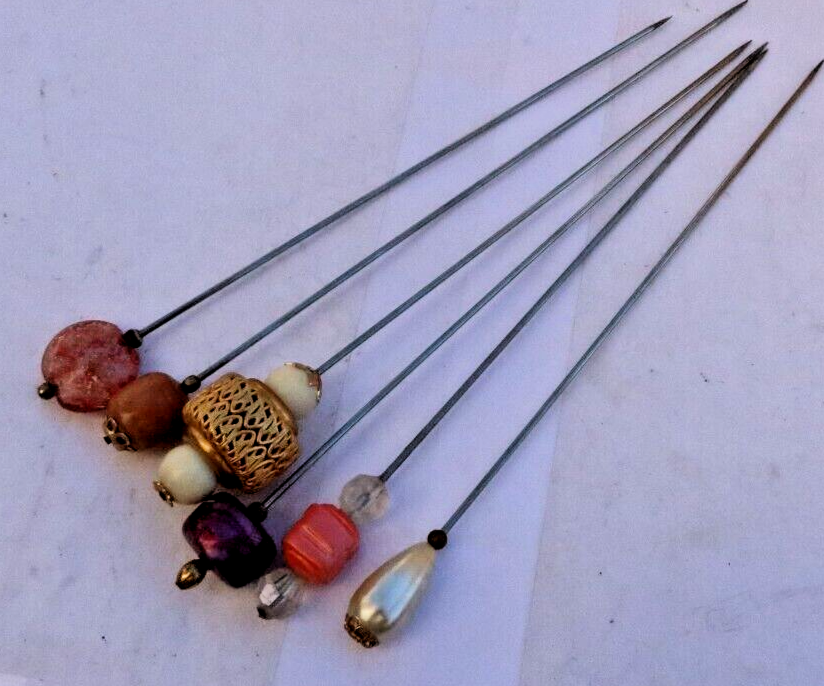 LOT Vintage Hat Pins Stones Jewels Mother Of Pearl Collection Pretty LOOK WOW NR