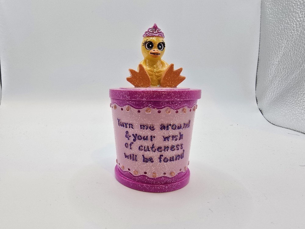 2003 Claire's Wish Friends Trinket Box Jewelry Holder Duck