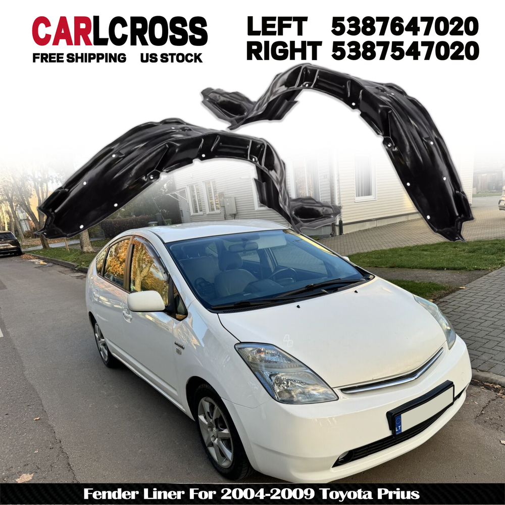 2004-2009 Toyota Prius Front Inner Fender Liner Set Driver & Passenger Side  