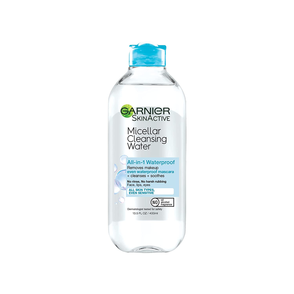 Garnier Micellar Water for Waterproof Makeup, Hydrating Facial Cleanser & Makeup