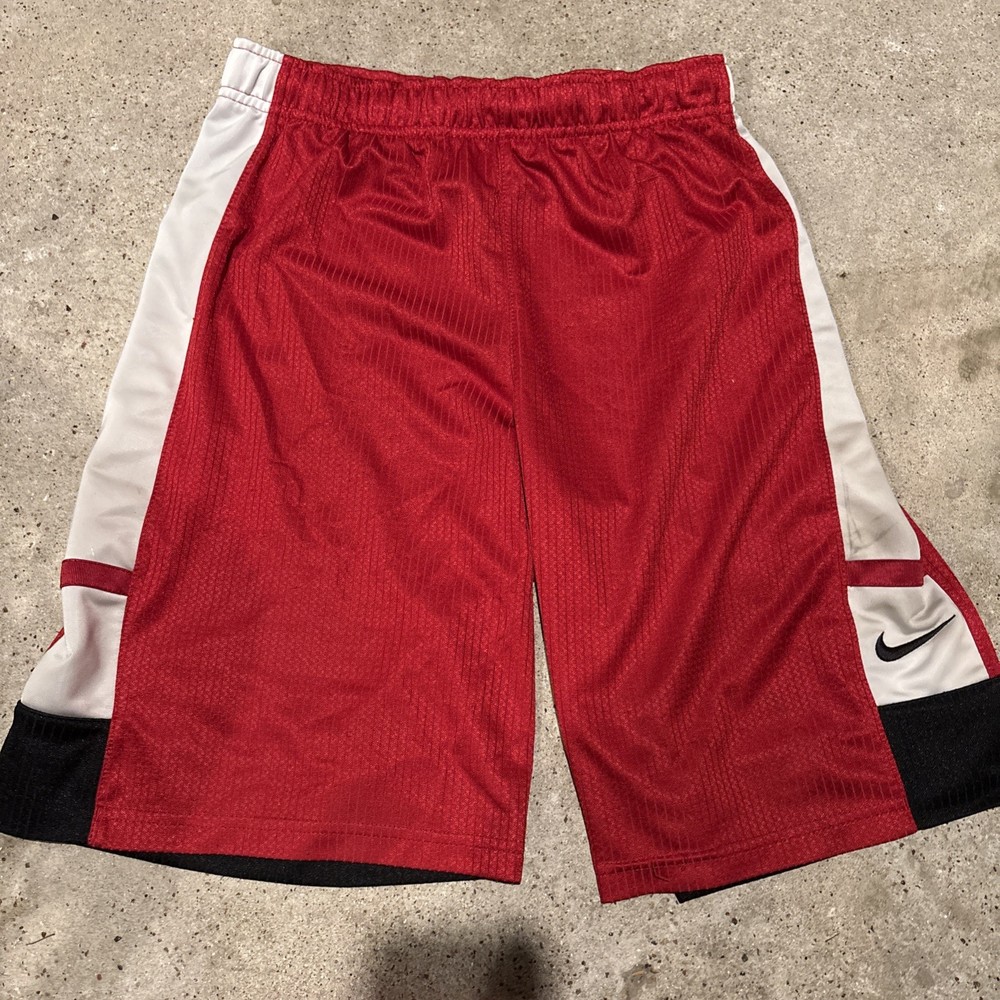 Nike Red Athletic Training Dri-Fit Mens Size Medium Basketball Gym Shorts