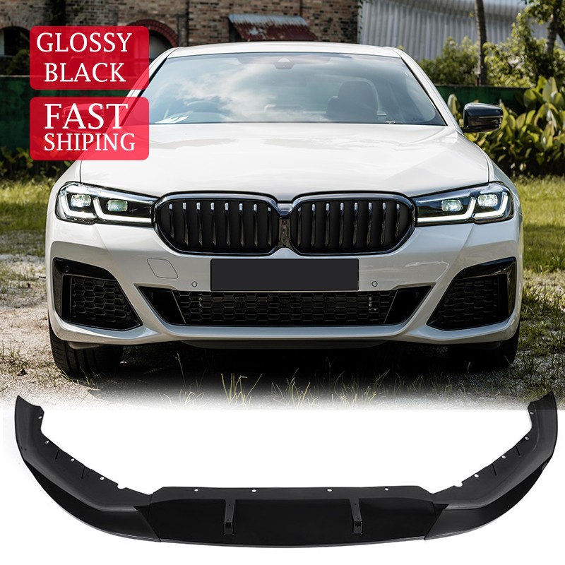 For 2020-2023 BMW G30 G31 M Sport Gloss Black Front Bumper Splitter Spoiler Lip