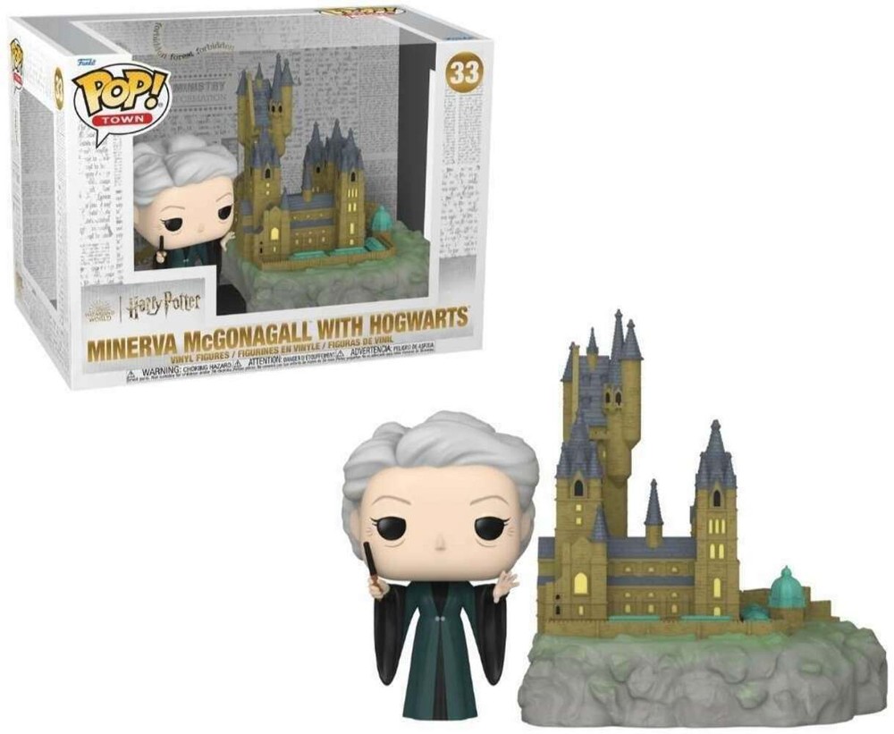 Funko POP! Town: Harry Potter - Minerva McGonagall w/ Hogwarts (Damaged Box) #33