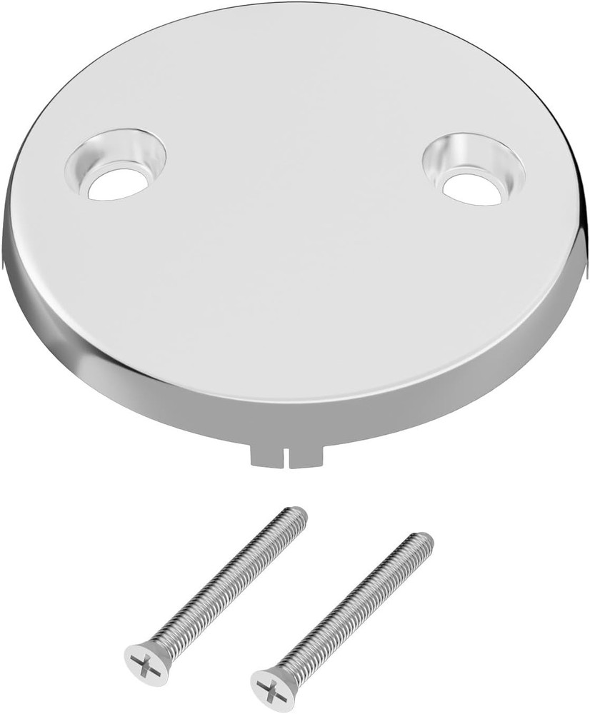 Universal Bathtub Drain Overflow Faceplate Kit - Two Hole Tub Overflow Cover wit