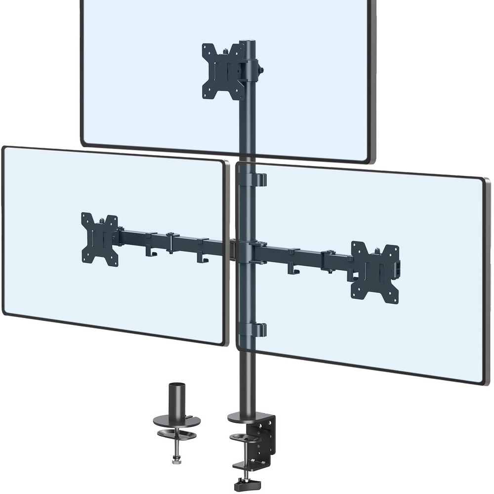 ErgoFocus Triple Monitor Stand Monitor Desk Mount for Three Screens up to 32 ...