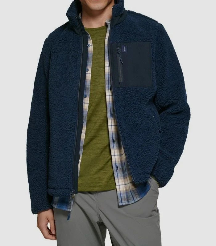 Bass Outdoor Men's Blue Highline Trail Full-Zip Fleece Jacket,  L