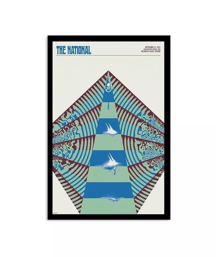 The National Concert Poster Blossom Music Center Sept 21, 2024 Tour