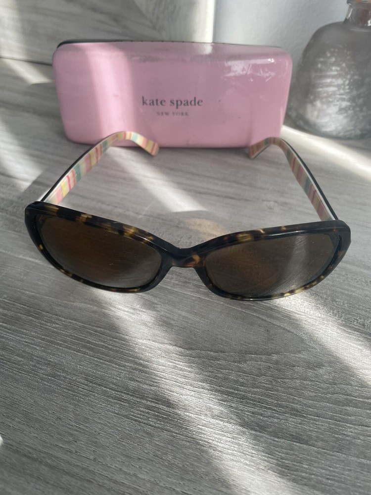 Kate Spade Tortoise Brown & Purple Acetate Sunglasses