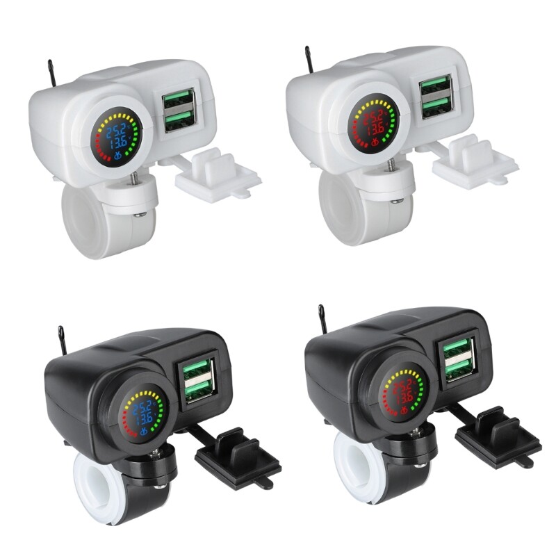 36W Quick Charge 3.0 Dual USB Motorcycle Fast Charging Adapter