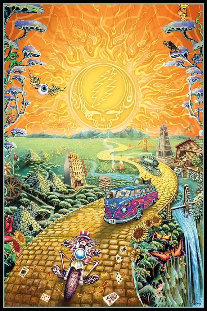 Grateful Dead Golden Road Poster Featuring Jerry Garcia Music Art