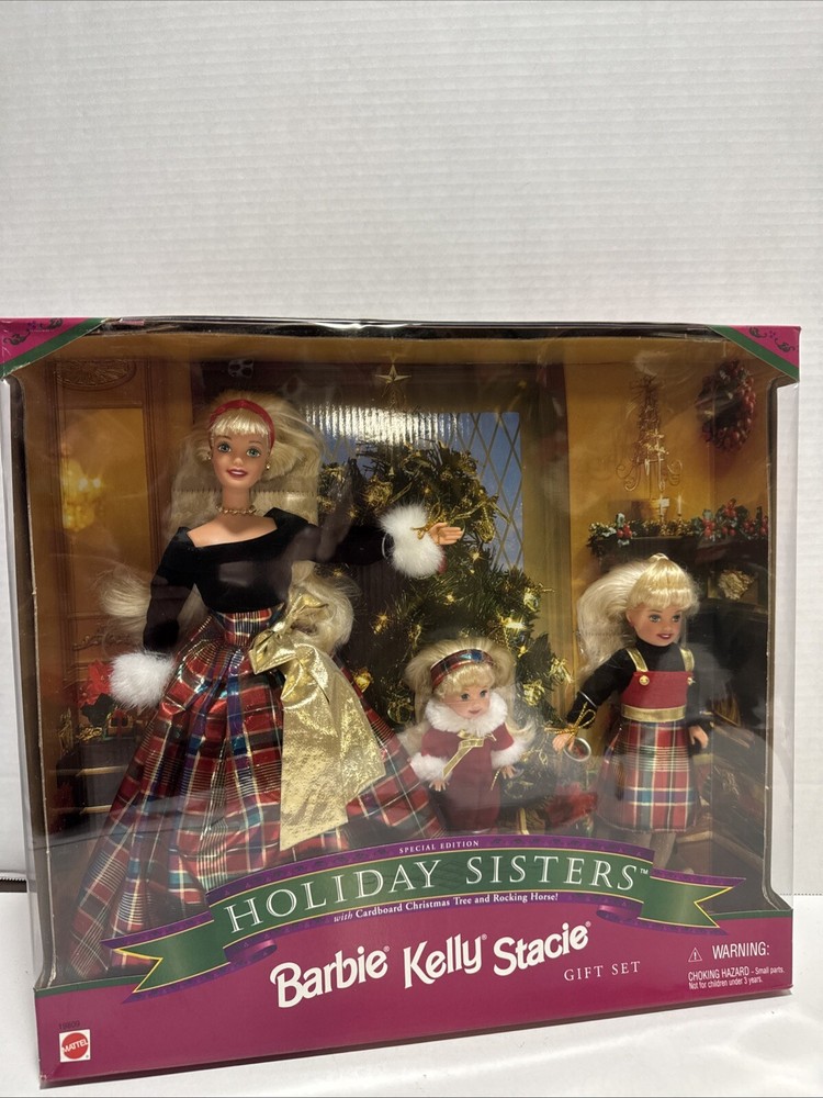 Vintage 1998 Holiday Sisters Gift Set #19809 Collectible Christmas Dolls