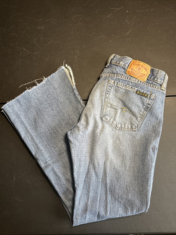 Lucky Brand Dungarees Jeans Women’s Size 12 31 Waist Split Leg Vintage Denim Y2K