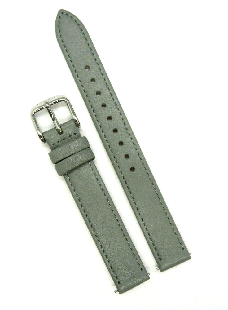 Fossil Original Replacement Leather Strap BQ3129 Watch Band Gray 14 mm