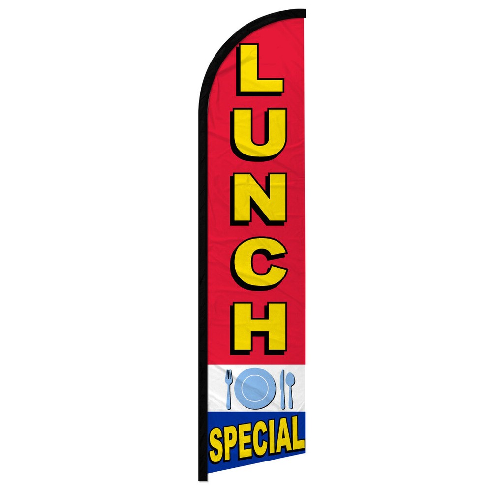 Windless Swooper Flag for Restaurants – Perfect for Lunch Specials and Outdoor Food Promotions