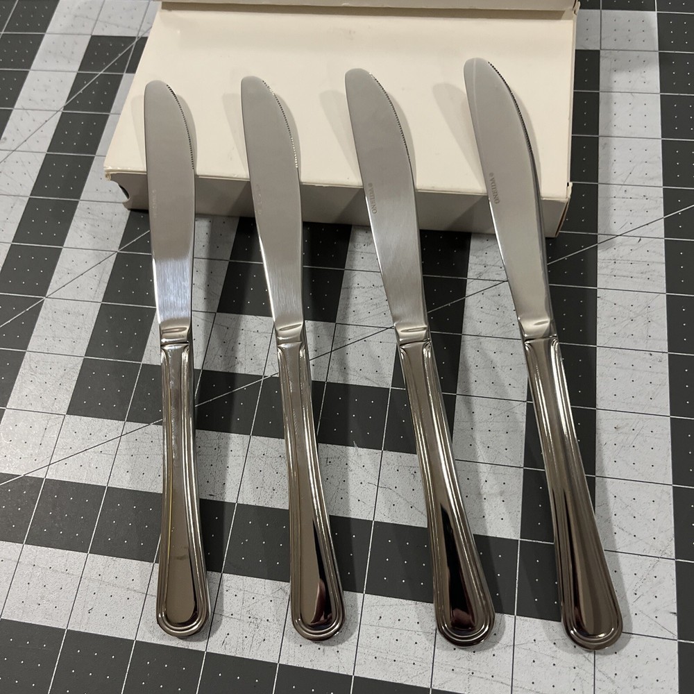 Oneida New Rim 18/10 Stainless Flatware Dinner Knives Glossy - Set Of (4)