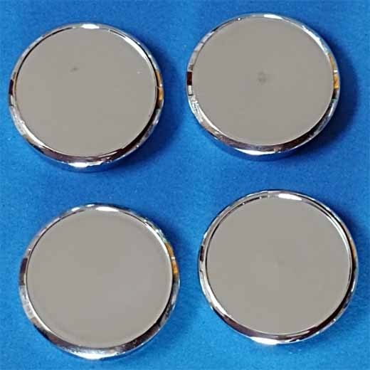 SET OF 4 CABINET DOOR KNOB PULL DRAWER HANDLE CHROME BUTTON DISC WHEEL - 1-1/4