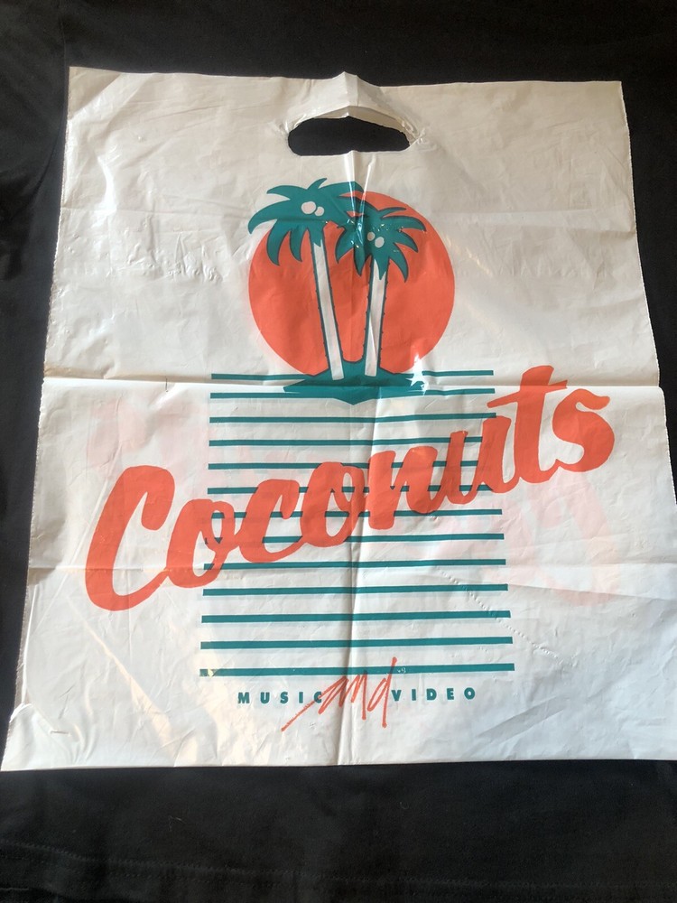 VINTAGE COCONUTS RECORDS SHOP LP BAG / RECORD STORE **RARE**