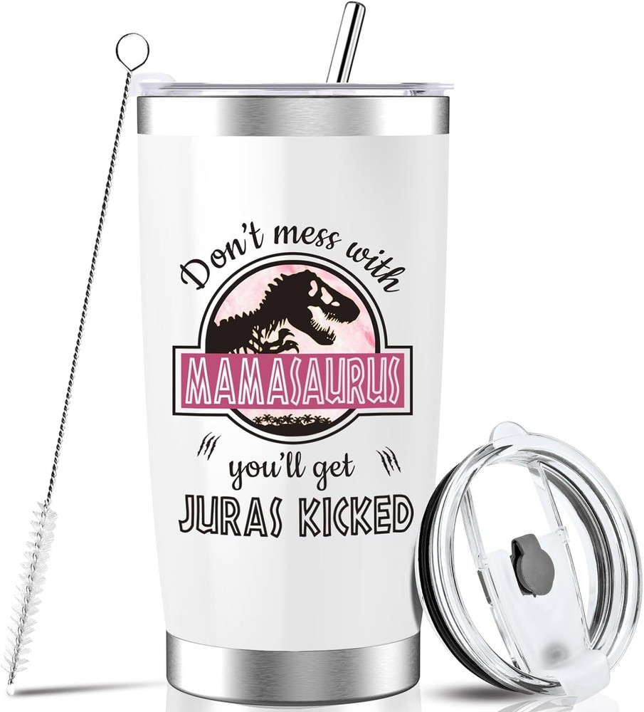 Mothers Day Gifts for Mom from Daughter Son,Mom Mamasaurus-White-image