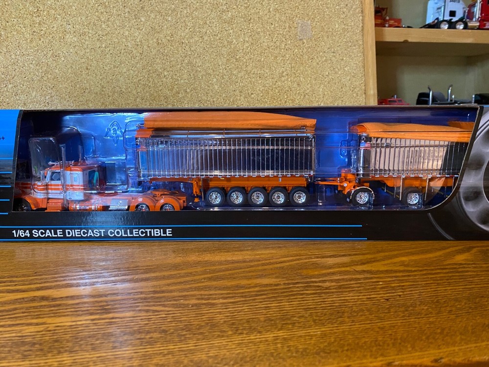 Custom 1/64 Peterbilt 389 with East Michigan Series End Dump Trailers