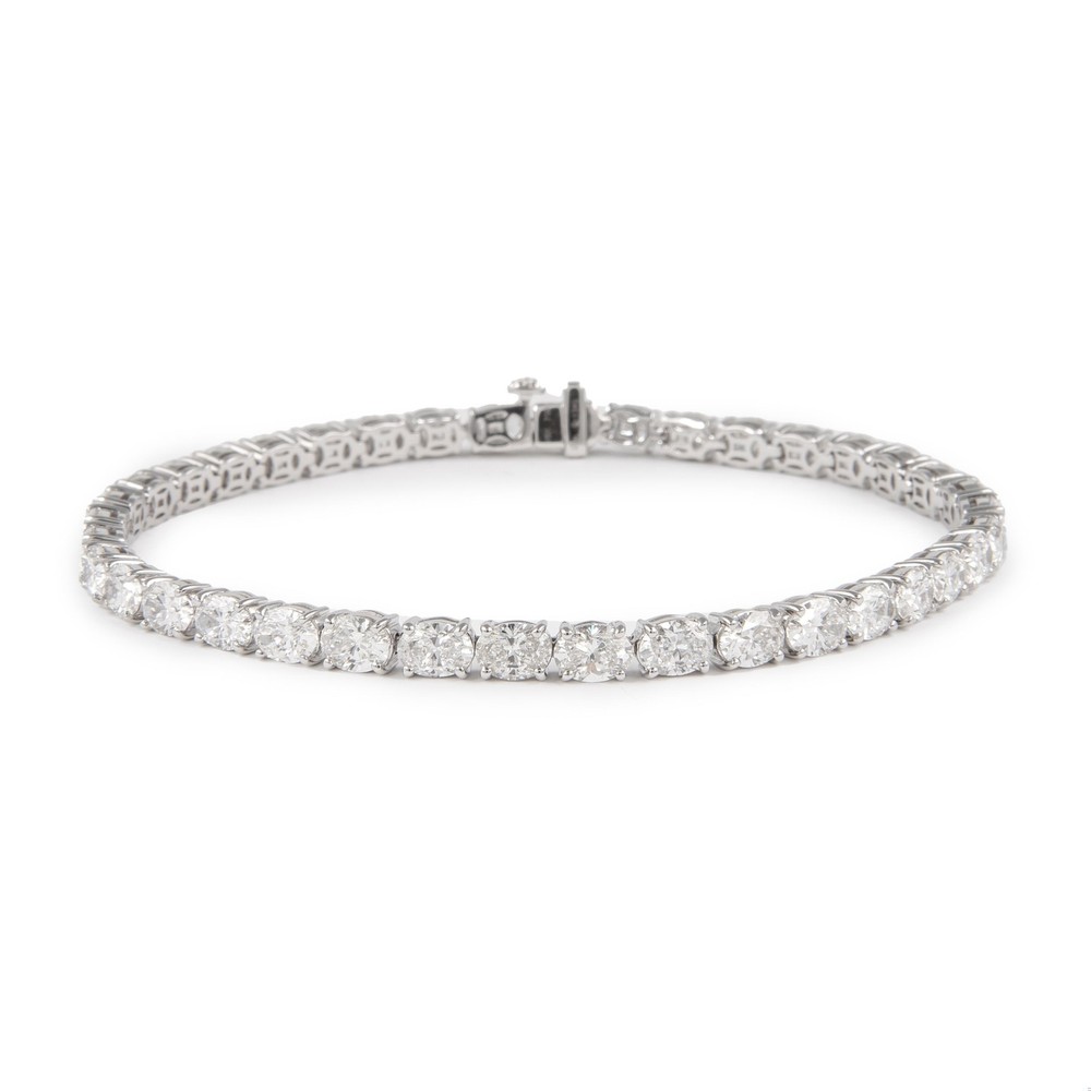 Alexander Beverly Hills 8.82ct Oval Diamond East-West Tennis Bracelet 18k Gold