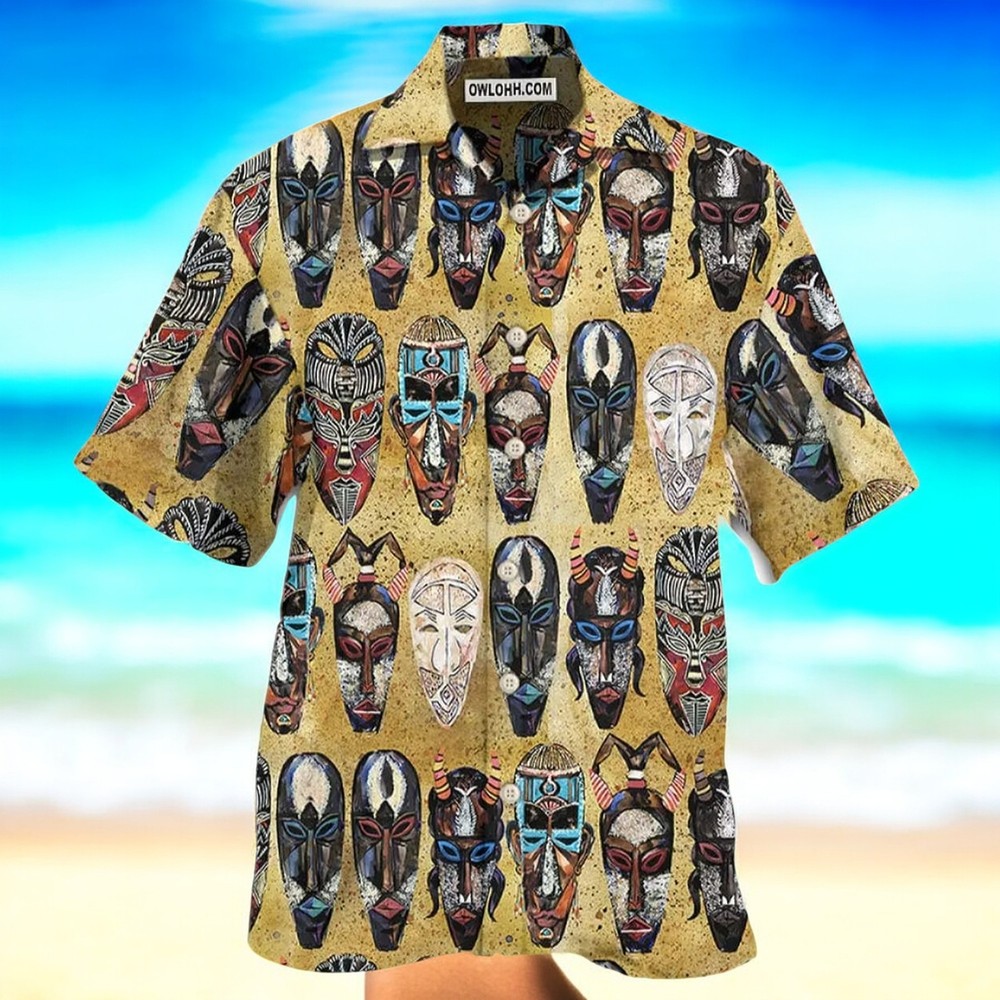 Africa Mark Symbols Men's Hawaiian Shirt US Size Summer Style New
