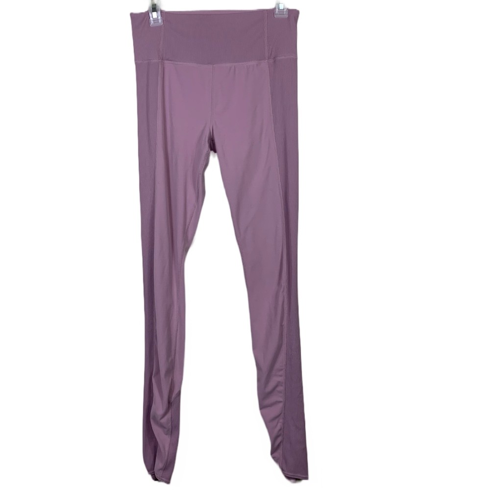 Athleta Powervita Barre Rib Yoga Tights in Sugarplum Mauve Size Medium