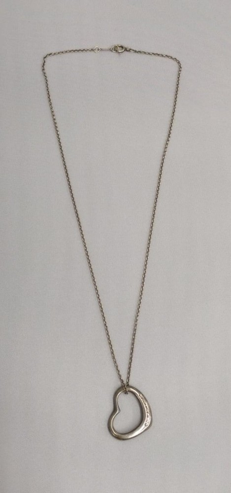 Tiffany & Co Open Heart Sterling Silver Necklace Elegant Jewelry Gift for Her