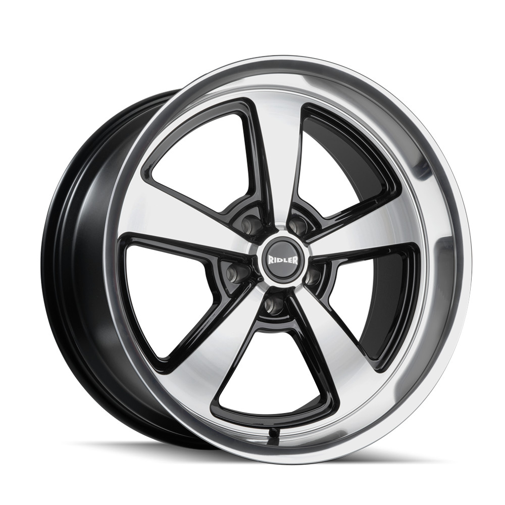 Ridler 652 652 Gloss Black With Diamond Cut Face & Lip 17X7 5-114.3 0Mm 83.82Mm