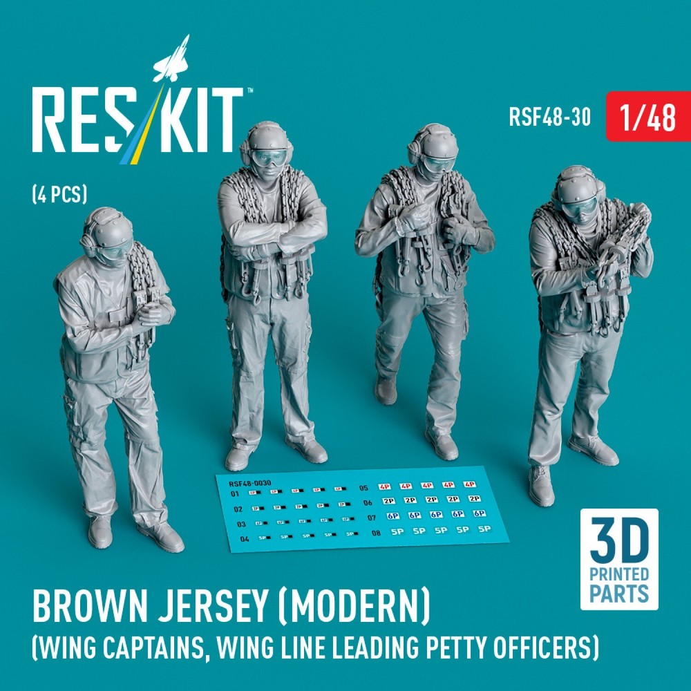 Brown Jersey (modern) (4 pcs) Scale Figurines kit 1:48 ResKit RSF48-0030