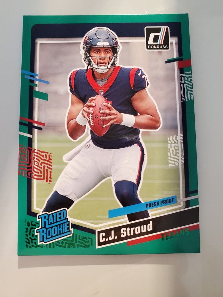 2023 CJ Stroud RC GREEN Press Proof Panini Donruss RATED ROOKIE Texans 339 NM/M