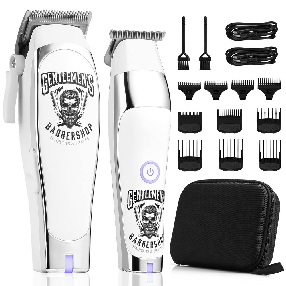 Professional Hair Clipper & T-Blade Trimmer Set for Men - Electric Hair Cutting Kit