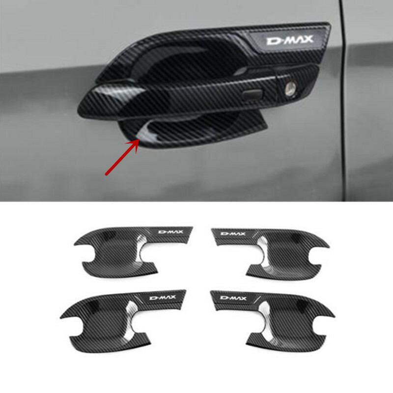 For Isuzu D-Max Dmax 2021-2024 Carbon Fiber Exterior Door Handle Bowl Cover Trim