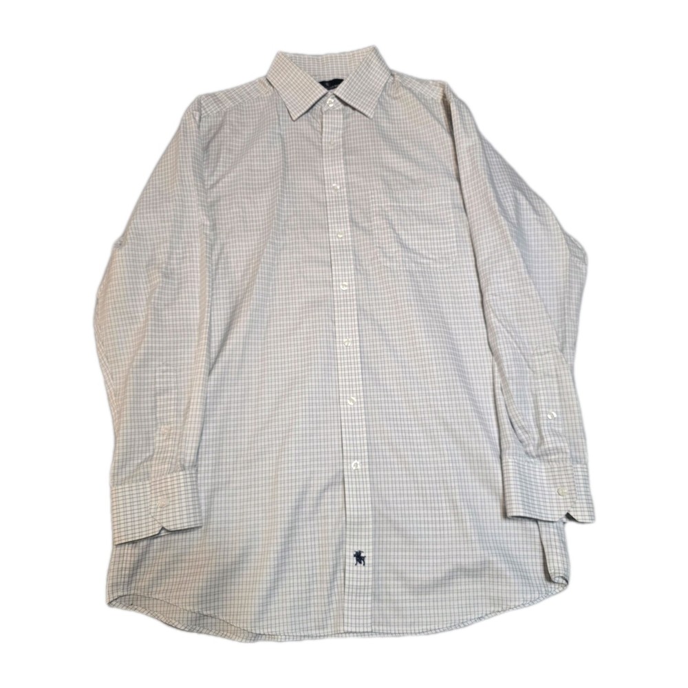 Hart Schaffner Marx Men's Pima Cotton Long Sleeve Button Up Dress Shirt 16/33