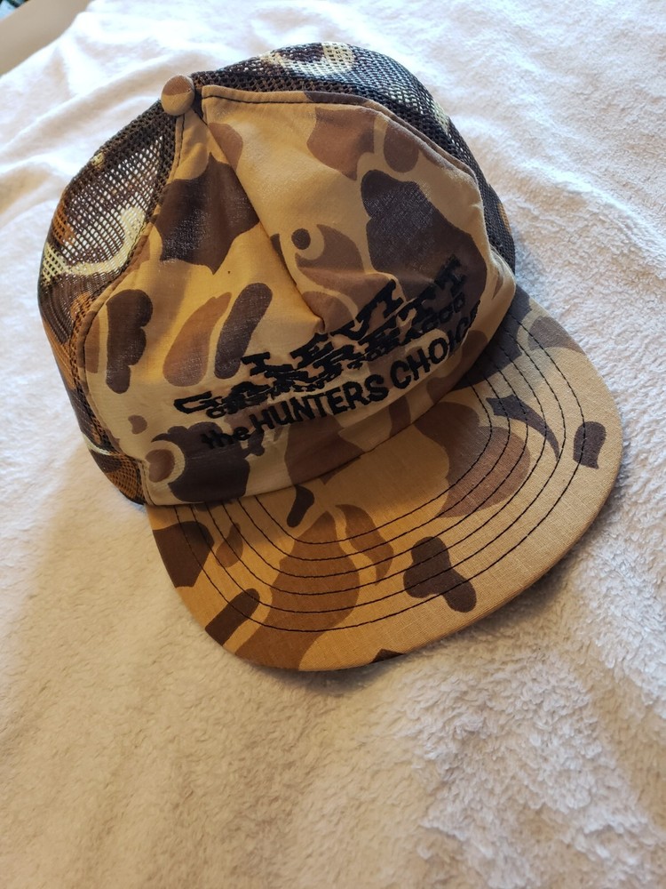80s Vintage Levi Garrett Chewing Tobacco Camouflage Trucker Hat Cap Deer Hunting
