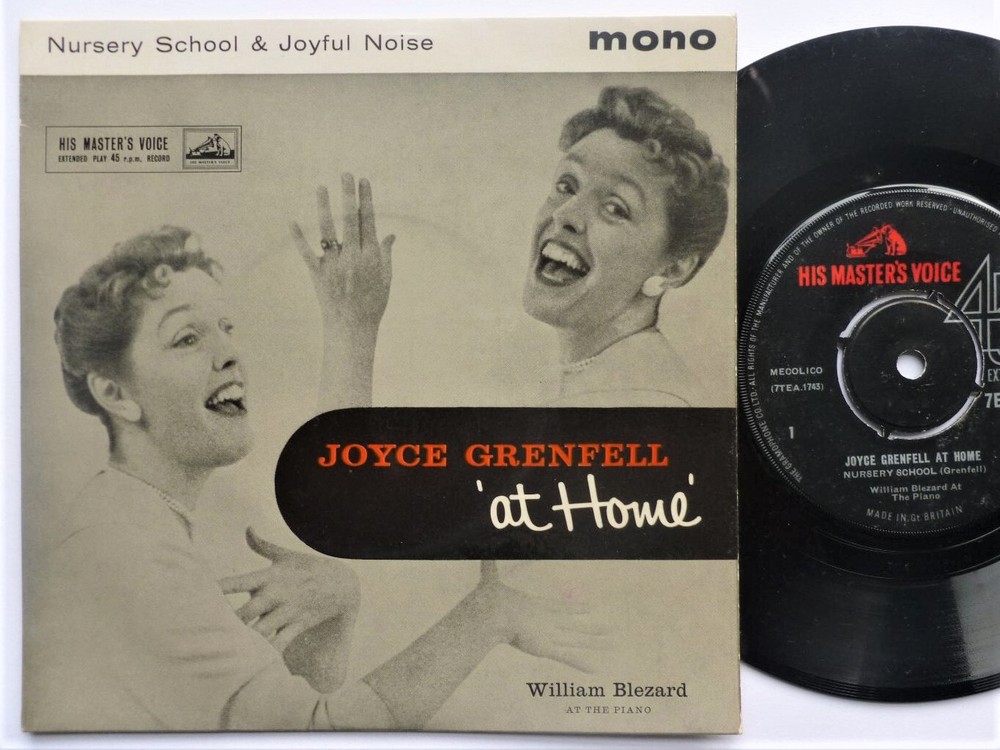 Joyce Grenfell At Home EP HMV 7EG8787 EX/VG 1958 picture sleeve, At Home